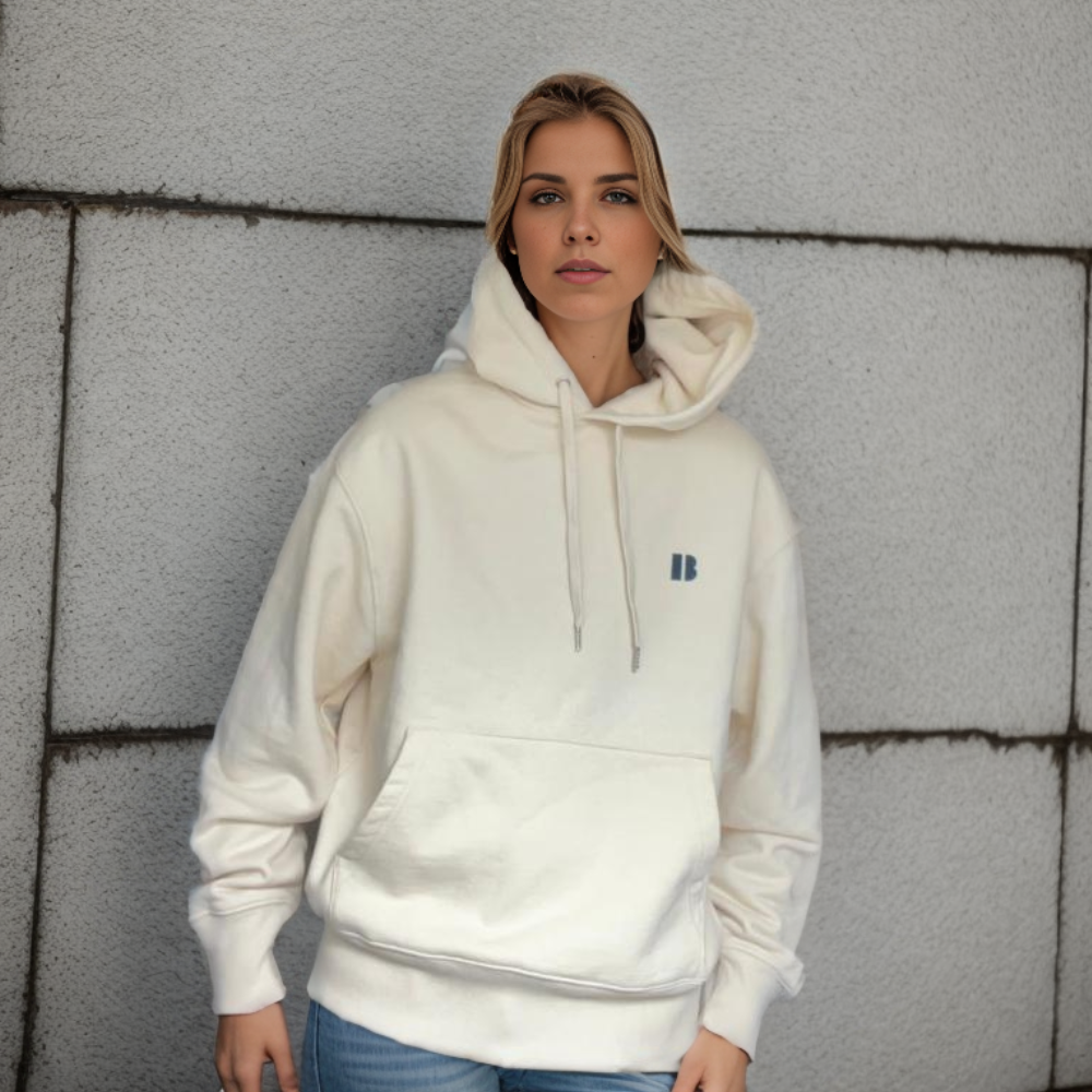 Blomster hoodie - Natural raw
