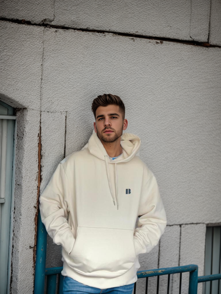 Blomster hoodie - Natural raw